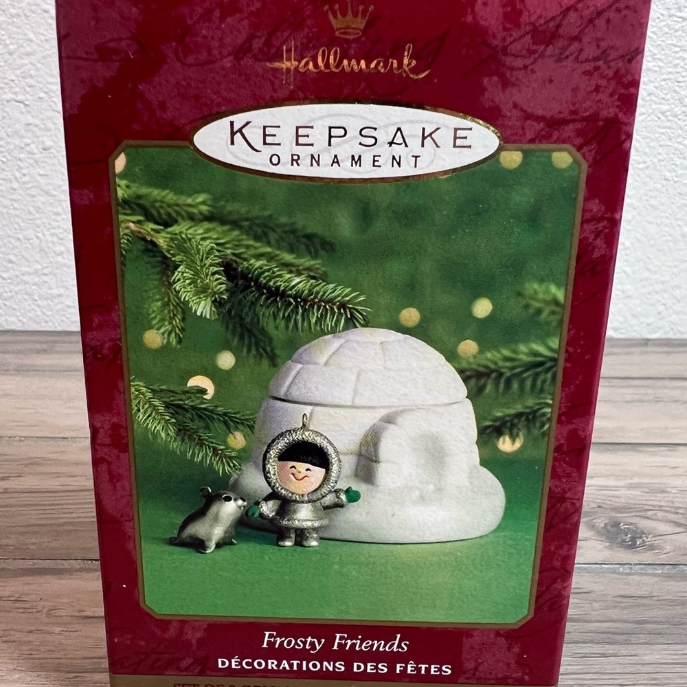 Hallmark New 2000 Frosty Friends 3 piece Christmas Ornament set collectible